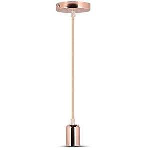 V-TAC SKU. 3781 hanglamp, chroom, lampen vt-7448, kunststof en andere materialen, E27, roze, diepte: 60 mm