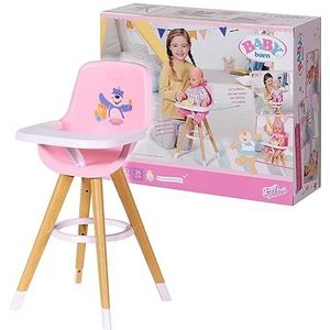 BABY born 829271 Baby Born High Chair Accessory-for Imaginative Play with Doll-Comfortable Seat, Sturdy Table to Eat & Play-Ages 3 Years+, Multicolor