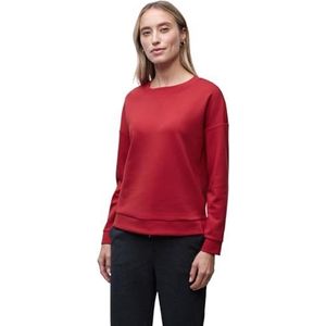 Street One Dames Shirt met geribd detail in Rood, in size: 34