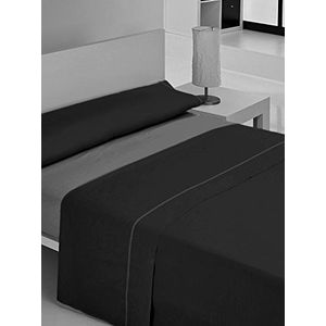 Gale Hayman Libela Vegas bedlaken, microvezel, grijs en zwart, Queen, voor bedden van 150 cm (240 x 260 + 1/45 x 170 cm)