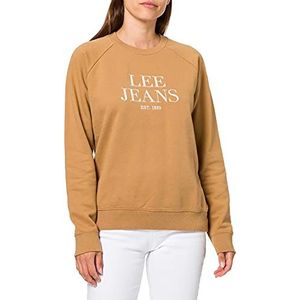 Lee Womens Crew Neck Sweatshirt, Tobacco Brown, S