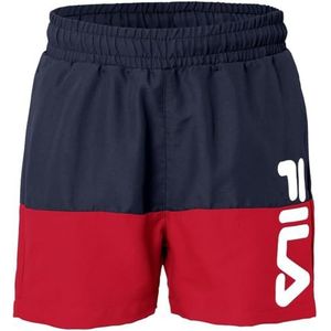 FILA Lavesum Blocked Shorts voor heren, zwart iris-true red, 98-104