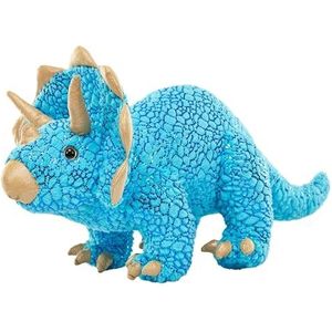 Wild Republic Foilkins Dino Triceratops, knuffeldier, 30 cm, pluche speelgoed, vulling is gesponnen gerecyclede waterflessen