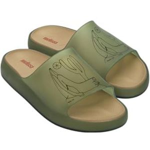 melissa Cloud Slide+ Tarsila Do, platte sandalen, uniseks, volwassenen, Groen, 44 EU