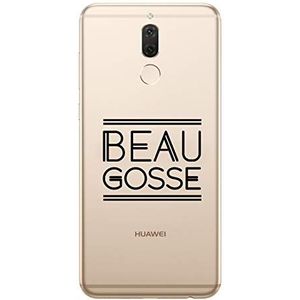 Zokko Beschermhoes voor Huawei Mate 10 Lite Beau Gosse – zacht, transparant, zwarte inkt