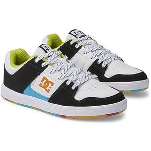 DC Shoes Dc Cure Sneakers voor jongens, Zwart Multi Wit, 35 EU