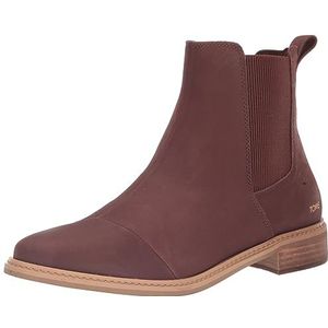 TOMS Charlie Chelsea Boot voor dames, Kastanjebruin leer, 37 EU