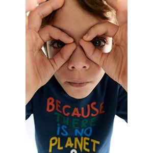 ECOALF, Sienalf Sweatshirt voor kinderen, van katoen, gerecyclede stof, katoenen sweatshirt voor kinderen, lange mouwen, basic sweatshirt, Indigo Blauw, 8 años