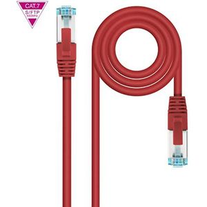 Monkey Ladder Cat.7 netwerkkabel 600 MHz LSZH SFTP PIMF AWG26, rood, 25 cm