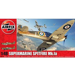 Airfix-modelset - A05126A Supermarine Spitfire Mk.Ia-modelbouwset - Plastic modelvliegtuigsets voor volwassenen en kinderen vanaf 8 jaar, set inclusief sprues en stickers - Schaalmodel 1:48