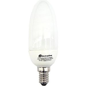 Energaline 92216 spaarlampen, 5 W = 25 W, kleine fitting E14, koud wit 6400 K, 6 stuks