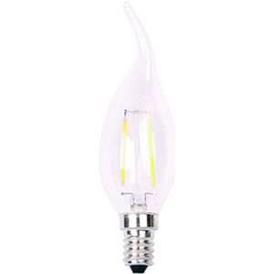 XQ-lite LED-gloeikaars met dimfunctie, 345 lumen, glas, E14, 4 W, transparant, 3,5 x 3,5 x 12,1 cm