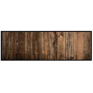 Zala Living Wasbare keukenloper Wild Wood bruin grijs, 50x150 cm