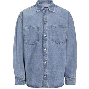 Jack & Jones Jorhenry Denim Overshirt Ls Sn, blauw (light blue denim), XL