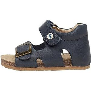 Falcotto Bea-sandalen van leer met gesp en klittenbandsluiting, blauw, 22 EU