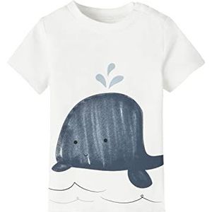 NAME IT Nbmhude SS Top T-shirt voor baby's, Helder wit, 80 cm
