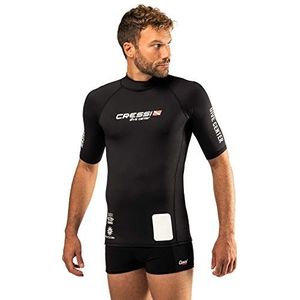 Cressi Rash Guard Man Black Dive Center - Men's Short Sleeve Protective Jersey in Elastische Stof met UV (UPF) 50+ zonwering