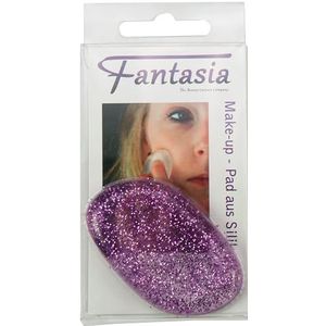 Fantasia Siliconen make-up pad voor het aanbrengen van foundation, crème en vloeibare make-up, siliconen spons voor vloeibare make-up, allergievrij, zachte make-up siliconen spons in paars