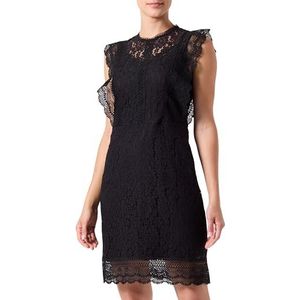 Onlnew KARO Life SL Lace Dress WVN, zwart, XS