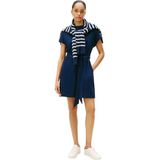 Tommy Hilfiger Dames gouden knoop jersey F&F jurk WW0WW49239 Flare jurk, blauw, XXS, Blauw (Donker Nacht Marine), XXS