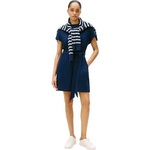 Tommy Hilfiger Dames gouden knoop jersey F&F jurk WW0WW49239 Flare jurk, blauw, XXS, Blauw (Donker Nacht Marine), XXS