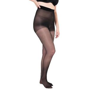 Ulla Popken Grote maten grote maten plus size steunpanty, 40den, ideale pasvorm, lycra, zwart, 48-50