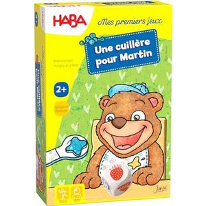 HABA - Mijn eerste spellen – een lepel voor Martin – Bordspel voor kinderen – geheugen- en behendigheidsspel – stimuleert de taal – vrij spel – educatief – speels – 2 jaar en ouder – 301076