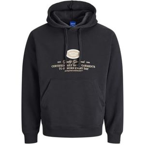 JACK & JONES Jorgreene Branding Sweat Hood Ch, zwart, L
