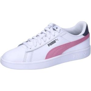 PUMA Smash 3.0 L Jr, uniseks gymschoenen voor kinderen en jongens, Puma White Mauved Out Galactic Gray, 37.5 EU