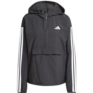 adidas Dames ESSENTIALS 3-STRIPES LIFESTYLE WOVEN WINDBREAKER, black/white, XXS