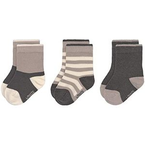LÄSSIG Unisex kinder- en babysokken set van 3 / antraciet-taupe maat 23-26, antraciet-taupe, 23/26 EU