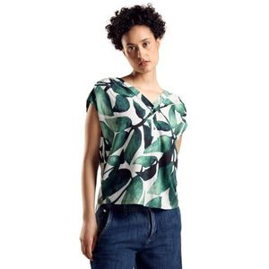 STREET ONE Zomerblouse met structuur, Cool Vintage Groen, 36