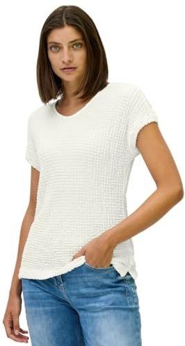 Cecil - Dames Shirt - Wit - Korte Mouwen - Ronde V-hals