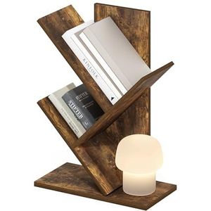Furinno Boomboekenplank 3-laags vloerstaande boom boekenkast, Amber Pine