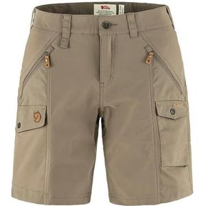 Fjallraven 89731-244 Nikka Shorts Curved W Shorts Dames Suede Brown Maat 38