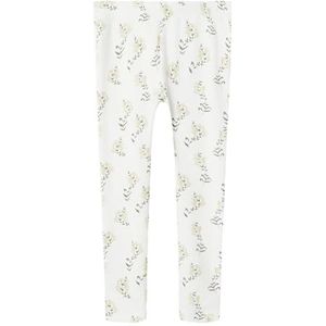 NAME IT Nmfgavo Slim Lil Noos leggings voor meisjes, Kokosnootmelk/Aop: gele bloem, 92