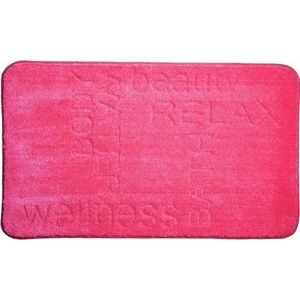 Linea Due 3D badkamertapijt, Ultrazacht en absorberend, Antislip, 5 jaar garantie, FEELING, Badmat 70x120 cm, roze