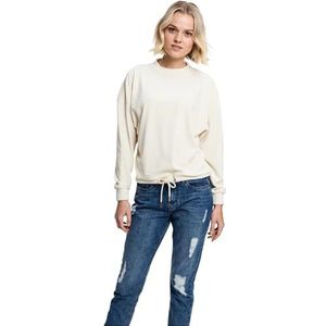 Urban Classics Damestrui voor dames, oversized fluwelen crew