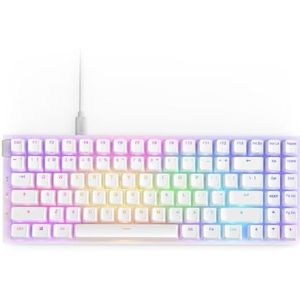 NZXT Function 2 MiniTKL | Compact Tenkeyless Optisch Gaming Toetsenbord | 8K Polling Rate | Lineaire Optische Schakelaars | Double-shot PBT Toetsenbord | RGB | Hot-Swappable | Wit