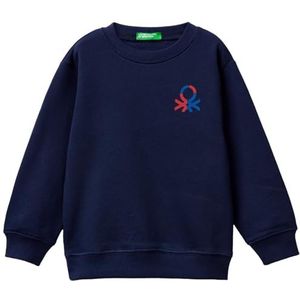 United Colors of Benetton Sweatshirt met capuchon voor kinderen en jongens, Blauw, 2 jaar