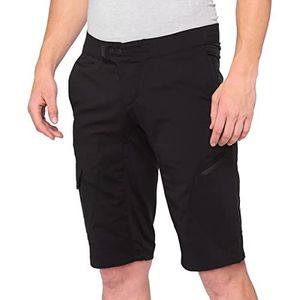 100% MTB WEAR RIDECAMP Shorts BLACK-34, volwassenen, uniseks, zwart, maat 34