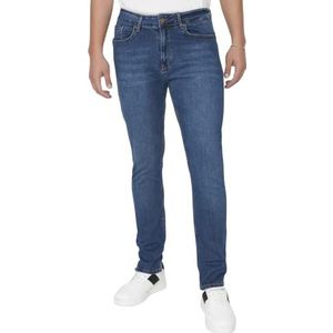 Trendyol Mannelijke Normale Taille Skinny fit Tapered Jeans, Indigo, 38