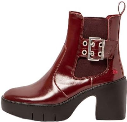 Art - 1658 Sofia - Leren Enkellaarsjes - Bordeauxrood - 3 tot 5 cm Hakhoogte