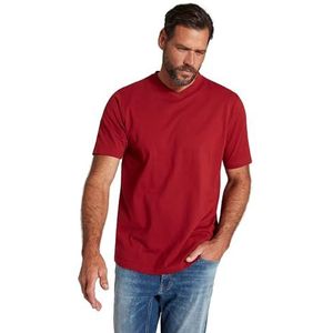 JP 1880 Heren V T-shirt, wijnrood, 5XL Grote maten