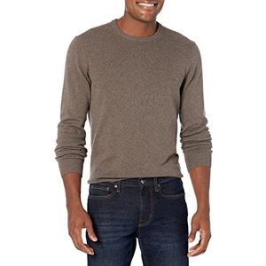 Amazon Essentials Men's Trui met ronde hals (verkrijgbaar in grote en lange maten), Heidebruin, XS