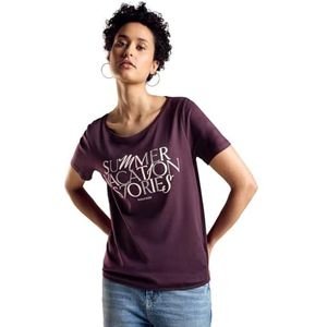 T-shirt met tekst, Dark Berry Purple, 36