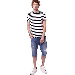 Teddy Smith Regular jeans bermuda voor heren - Scotty 3 REG, Fripp Destroy Blauw, 40