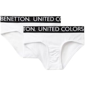 United Colors of Benetton Set van 2 slips, Wit, 130
