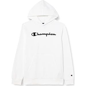 Champion Legacy American Classics-Ultra Light Powerblend fleece logo sweatshirt met capuchon, wit, 5-6 jaar kinderen