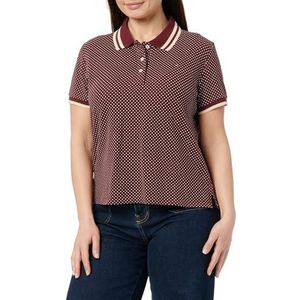 Tommy Hilfiger Dames AOP Polo SS WW0WW43928 S/S Polo, Rood, XS, Rood (Mini Outline Vlag Regatta Rood), XS